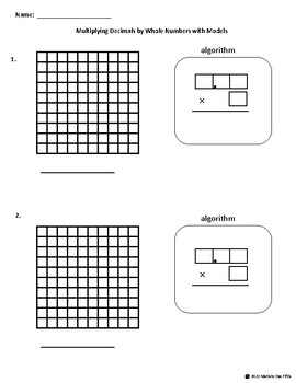 Modified Version: Multiplying Decimals by Whole Numbers with Models