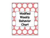 Modified Weekly Behavior Chart