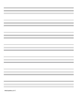 Preschool Handwriting Paper - Writing Paper for Kids 30 sheets Shaded