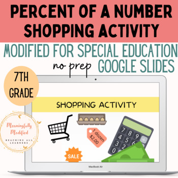 Preview of Modified for Special Education - Percentage Shopping Activity 