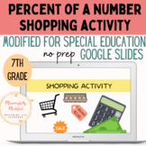 Modified for Special Education - Percentage Shopping Activity 