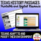 Modifying the Environment - Texas History Reading Comprehe