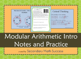 Modular Arithmetic Introduction: Notes and Application Worksheet