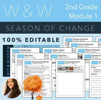 Preview of Module 1 - A Season of Change - 2nd Grade WW - 100% EDITABLE