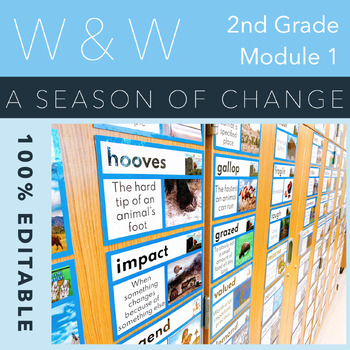 Preview of Module 1 Vocabulary - A Season of Change - 2nd Grade WW - 100% EDITABLE