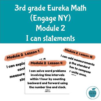 Preview of Module 2 3rd Grade Eureka Math (Engage NY)  I can statements
