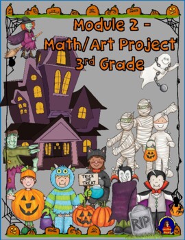 Preview of Module 2 Math Halloween Art Project 3rd grade