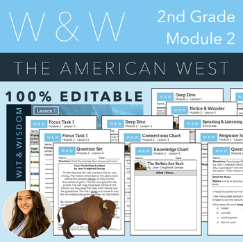 Preview of Module 2 - The American West - 2nd Grade WW - 100% EDITABLE