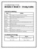 Module 2, Week 2 - Study Guide