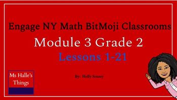 Preview of Module 3 Engage NY Math Bitmoji Room (Grade 2)