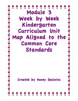 Preview of Module 3 Kindergarten Curriculum Map Aligned to the Common Core Standards