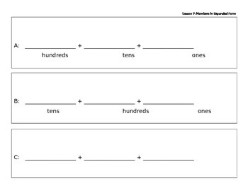 Preview of Module 3 Lesson 7 Numbers in Expanded Form