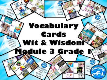 Preview of Module 3 Vocabulary Cards Grade 1 Wit & Wisdom