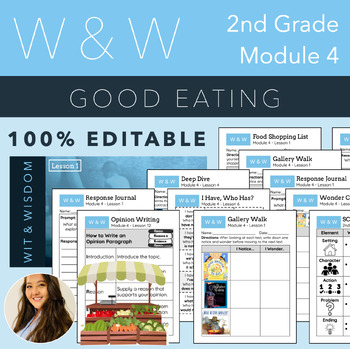 Preview of Module 4 - Good Eating - 2nd Grade WW - 100% EDITABLE