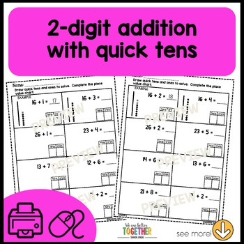 PRINT AND GO Math Sheets (tens and ones) by OCD in Elementary Shanon Juneau