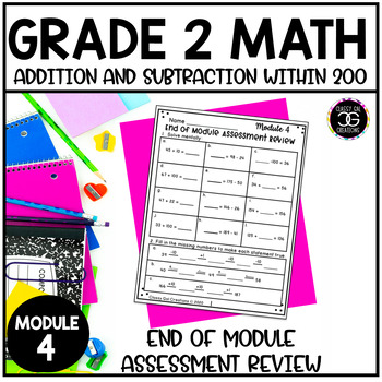 Preview of Grade 2 Math Addition and Subtraction Within 200 Assessment and Review