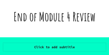 Preview of Module 4 Test Review