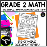 Grade 2 Math Time Shapes and Fractions Assessment Module 8