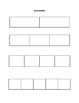 Preview of Module Array Models for Multiplication Personal White Board