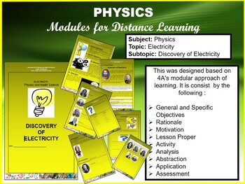 Preview of Modules For Physics: Electricity ( Discovery of Electricity)