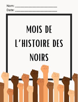 Preview of Mois de l'histoire des Noirs Biographie - Black History Month Biography French