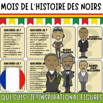 Preview of Mois de l'histoire des noirs francophones -  French Who am I Black History Month