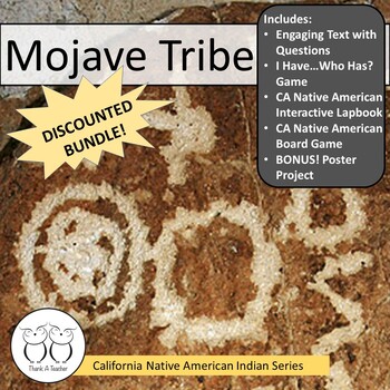 Preview of Mojave Tribe Close Reading Games Interactive Lapbook Bonus Poster Project