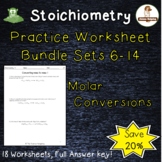 Molar Conversions Bundle - Stoichiometry Moles Worksheet S