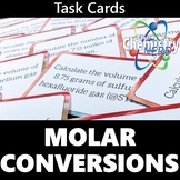 Molar Conversions Printable Task Cards Activity