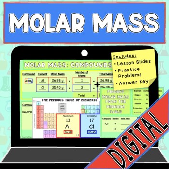 Preview of Molar Mass: Lesson, Practice, and Answer Key