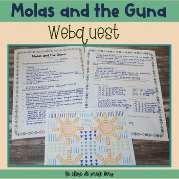 Preview of Molas and the Guna Webquest and coloring activity