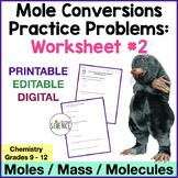 Mole Conversion Problems 2 - Mass Moles Molecules