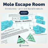 Mole Escape Room Introduction Activity Print and Digital C