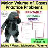 Molar Volume of a Gas Conversion Problems Mass Moles Molec
