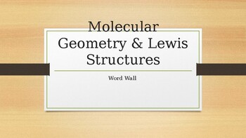 Preview of Molecular Geometry Activity