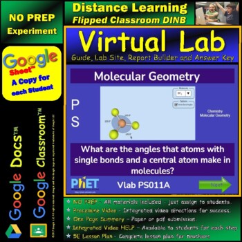 Preview of Molecular Geometry  STAR* Virtual Lab Google Docs™️ *  DINB