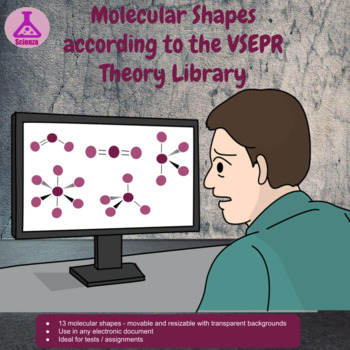 Preview of Molecular Shapes and Images according to VSEPR Theory Library