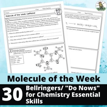 Preview of Molecule of the Week Chemistry Do Now Bellringers for the Year