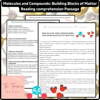 Preview of Molecules and Compounds: Building Blocks of Matter Reading Comprehension Passage