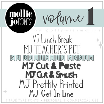 Preview of Mollie Jo Fonts: Volume One