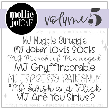 Preview of Mollie Jo Fonts: Volume Five