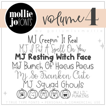 Preview of Mollie Jo Fonts: Volume Four