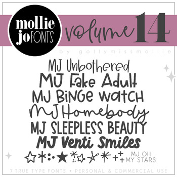 Preview of Mollie Jo Fonts: Volume Fourteen