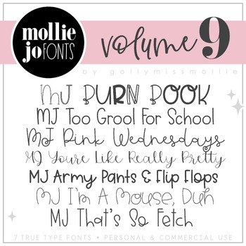 Preview of Mollie Jo Fonts: Volume Nine
