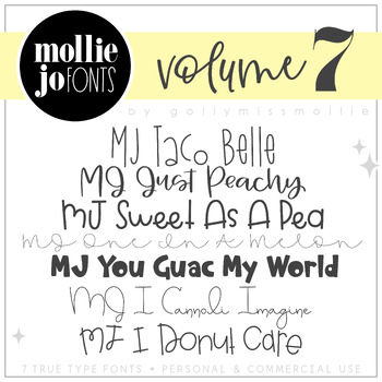 Preview of Mollie Jo Fonts: Volume Seven
