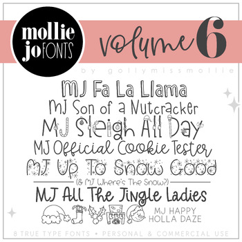 Preview of Mollie Jo Fonts: Volume Six