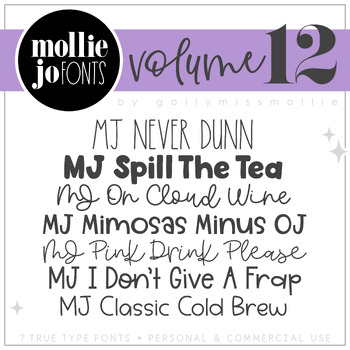 Preview of Mollie Jo Fonts: Volume Twelve