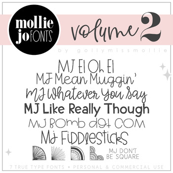 Preview of Mollie Jo Fonts: Volume Two