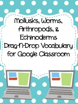 Mollusks, Worm, Arthropods, & Echinoderms Drag-n-Drop Vocab for Google Classroom