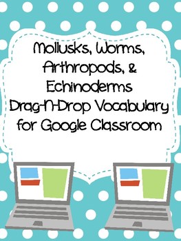 Preview of Mollusk, Worm, Arthropod, & Echinoderm Drag-n-Drop Vocab for Distance Learning